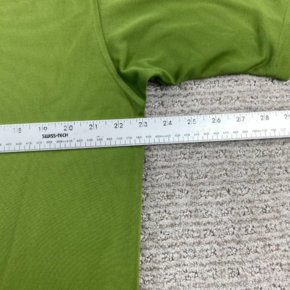 Dunning Golf Shirt Men Medium M Green Casual Polo Sports Logo Outdoor Button Up - Picture 9 of 10